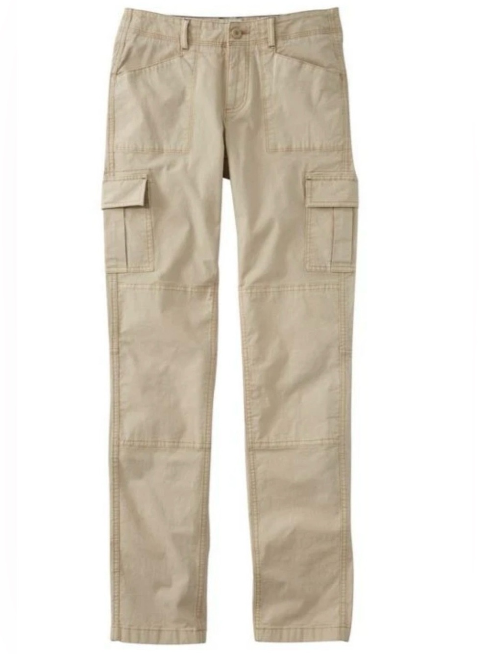 L.L. Bean Women’s Favorite Fit tan cargo pants Size 4 Gorpcore Casual Neutral